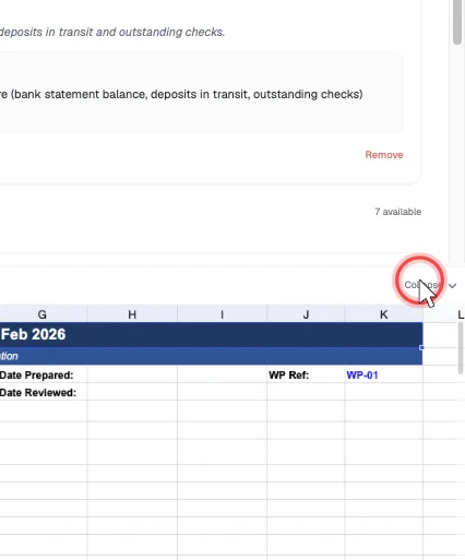 Collapsing the preview to return to the list